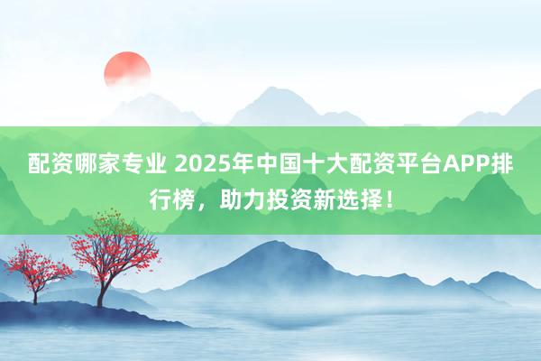 配资哪家专业 2025年中国十大配资平台APP排行榜，助力投资新选择！